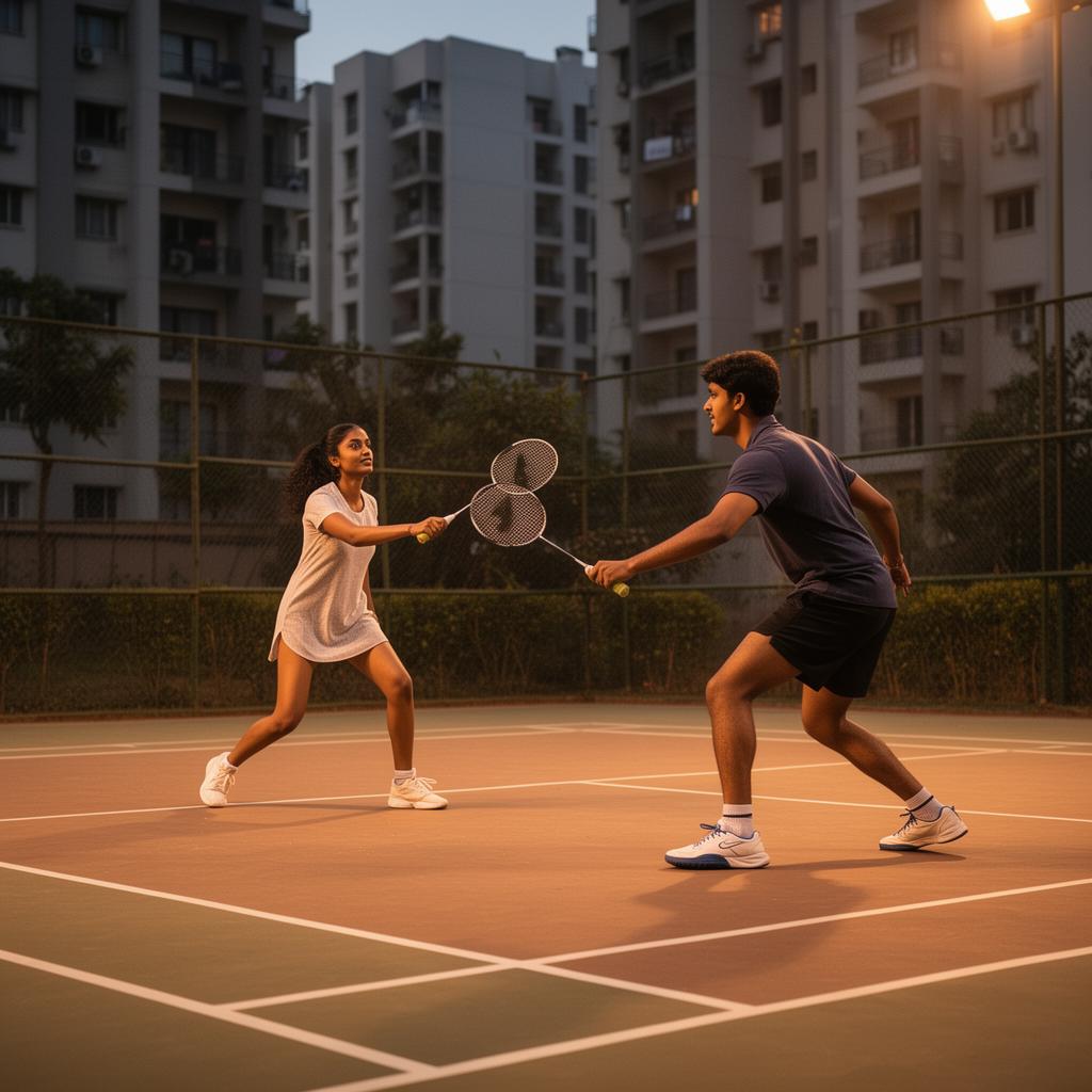 Badminton at the society clubhouse